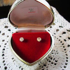NWT Vintage 10KT Zircon stone earrings